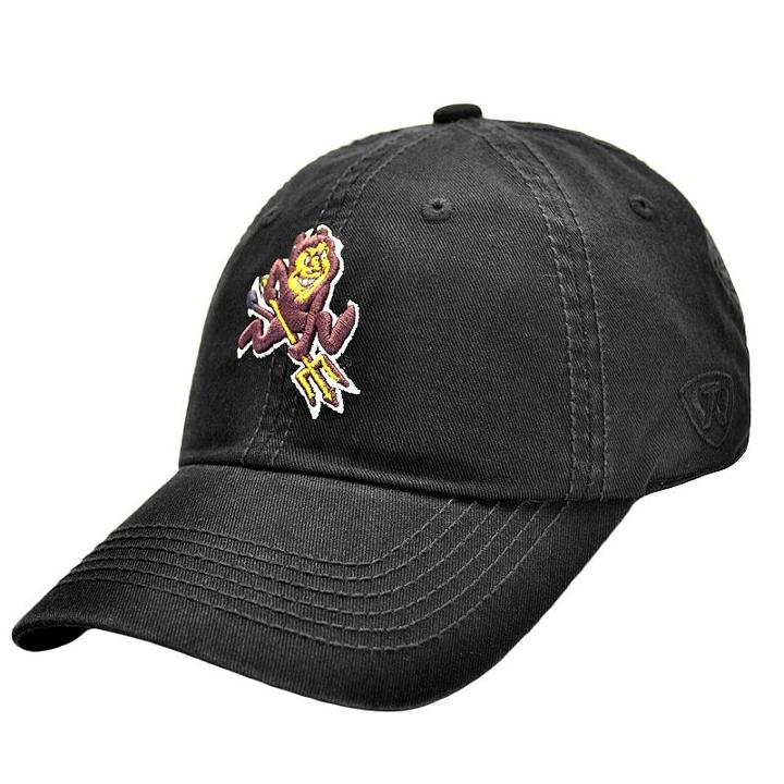Youth Top Of The World Arizona State Sun Devils Crew Baseball Cap, Men's, Black
