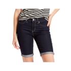Women's Levi's Cuffed Jean Bermuda Shorts, Size: 8/29, Dark Blue
