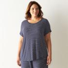Plus Size Sonoma Goods For Life&trade; The Everyday Tee, Women's, Size: 3xl, Blue