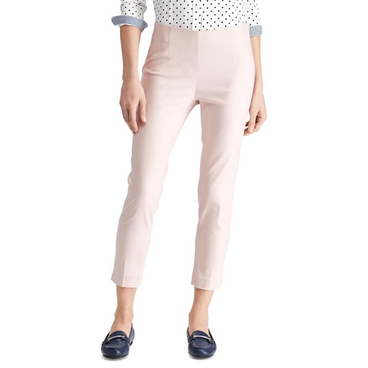 Women's Chaps Slim Fit Capris, Size: 8, Pink