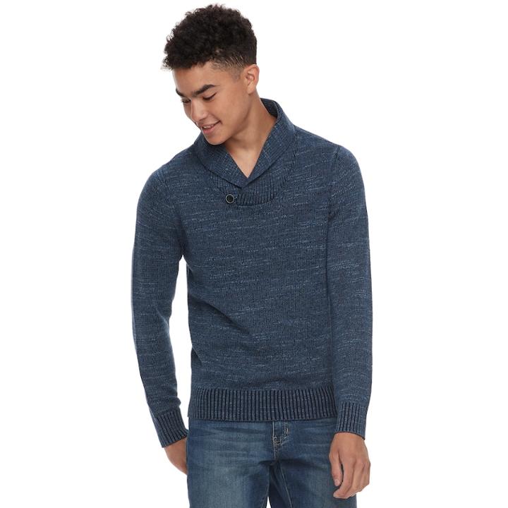 Men's Urban Pipeline&reg; Shawl Collar Sweater, Size: Xxl, Blue (navy)