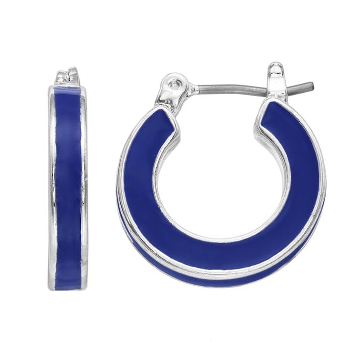 Napier Small Click-it Hoop Earring, Women's, Blue