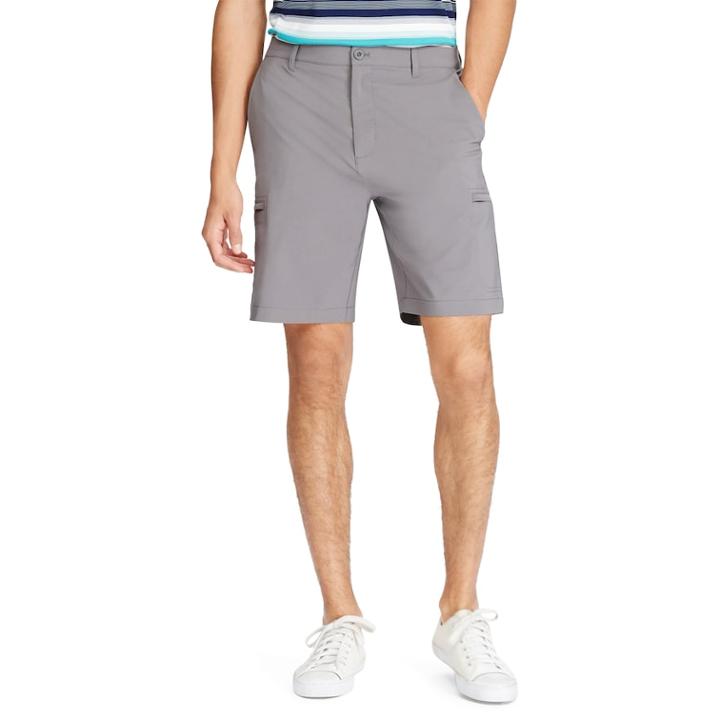 Men's Chaps Performance Cargo Shorts, Size: 33, Grey