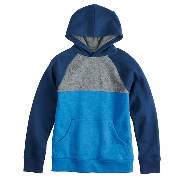 Boys 8-20 Urban Pipeline&reg; Fleece Colorblock Hoodie, Size: Xl, Dark Blue