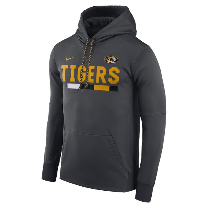 Men's Nike Missouri Tigers Therma-fit Hoodie, Size: Xl, Grey