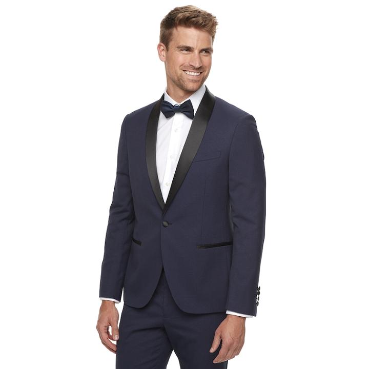 Men's Savile Row Slim-fit Purple Tuxedo Jacket, Size: 44 Short