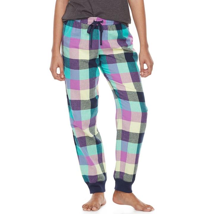 Juniors' So&reg; Pajamas: Naptime Squad Flannel Jogger Pants, Teens, Size: Medium, Brt Yellow