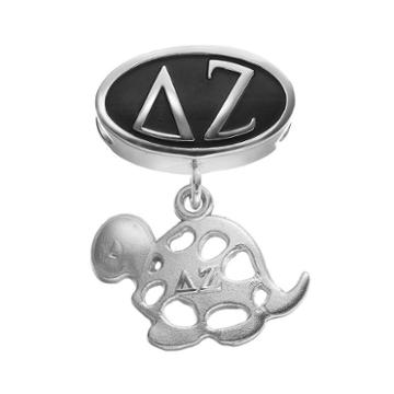 Logoart Delta Zeta Sterling Silver Sorority Symbol Charm, Women's, Grey