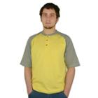 Men's Stanley Classic-fit Colorblock Raglan Performance Baseball Henley, Size: Xxl, Yellow