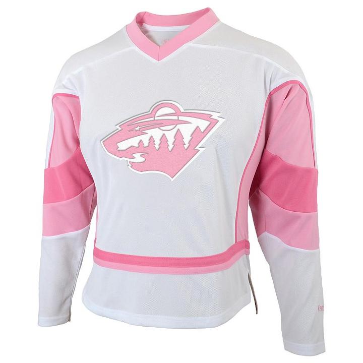Girls 7-16 Reebok Minnesota Wild Fashion Jersey, Girl's, Size: S(7-8), White