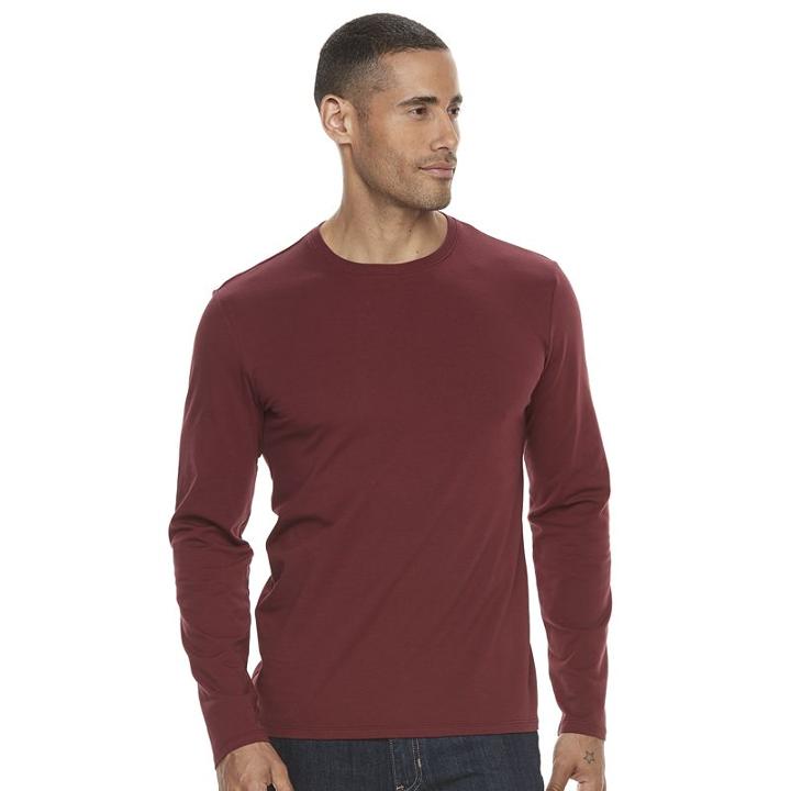 Big & Tall Apt. 9&reg; Premier Flex Classic-fit Stretch Crewneck Tee, Men's, Size: L Tall, Red
