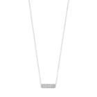 10k White Gold Diamond Accent Bar Pendant Necklace, Women's, Size: 18