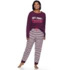 Plus Size Juniors' Plus So&reg; Knit Raglan Jogger Set, Teens, Size: 1xl, Drk Purple