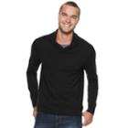 Big & Tall Men's Marc Anthony Slim-fit Shawl-collar Sweater, Size: M Tall, Black