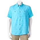 Men's Coleman Classic-fit Textured Performance Button-down Guide Shirt, Size: Xl, Light Blue