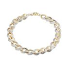 18k Gold Over Silver Diamond Accent Bracelet, Women's, Size: 7.25, Yellow