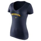 Women's Nike Michigan Wolverines Wordmark Tee, Size: Small, Blue