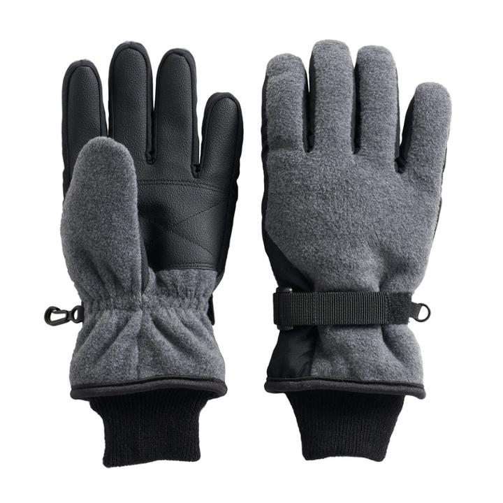 Boys Tek Gear&reg; Microfleece Gloves, Size: 8-20, Med Grey