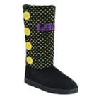 Women's Lsu Tigers Button Boots, Size: Small, Black
