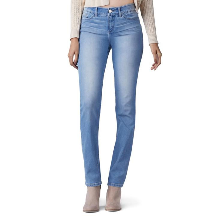 Women's Lee Flex Motion Regular Fit Straight-leg Jeans, Size: 16 Short, Med Blue