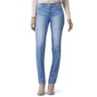 Women's Lee Flex Motion Regular Fit Straight-leg Jeans, Size: 16 Short, Med Blue