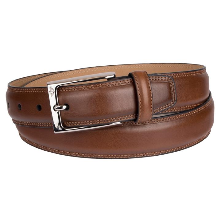 Men's Dockers Feather-edge Stitched Belt, Size: 36, Dark Beige