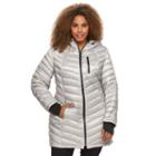 Plus Size Halitech Hooded Down Packable Jacket, Women's, Size: 1xl, Grey