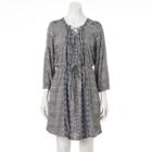 Women's Sonoma Goods For Life&trade; Lace-up Peasant Dress, Size: Large, Dark Grey