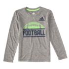 Boys 4-7x Adidas Football Logo Graphic Tee, Size: 7x, Dark Grey