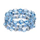 Blue Beaded Stretch Bracelet Set, Women's, Med Blue