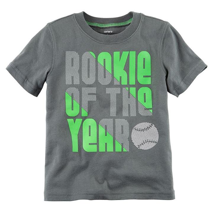 Boys 4-8 Carter's Short Sleeve Line Sport Graphic Tee, Boy's, Size: 8, Grey