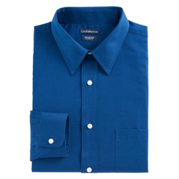 Men's Croft & Barrow&reg; Regular-fit Easy-care Point-collar Dress Shirt, Size: 17.5-32/33, Blue