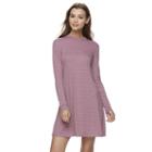 Juniors' Love, Fire Ribbed Mockneck Skater Dress, Girl's, Size: Xl, Pink Other