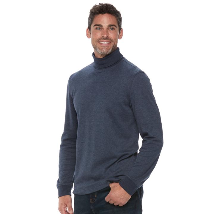 Men's Croft & Barrow&reg; Classic-fit Turtleneck, Size: Xxl, Blue (navy)