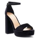 Candie's&reg; Gowns Women's Velvet Platform Heels, Size: Medium (9), Black