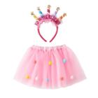 Girls 4-6x Birthday Crown & Tutu Set, Girl's, Multicolor