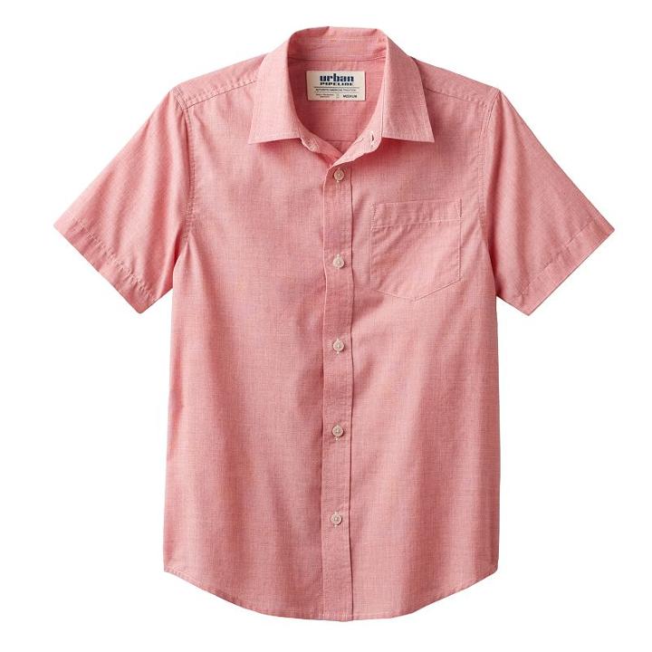 Boys 8-20 Urban Pipeline&reg; Woven Button-down Shirt, Size: Small, Drk Orange