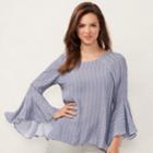 Women's Lc Lauren Conrad Bell-sleeve Top, Size: Small, Purple