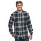 Big & Tall Sonoma Goods For Life&trade; Slim-fit Supersoft Flannel Button-down Shirt, Men's, Size: Xl Tall, Dark Green