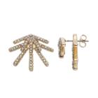 Lc Lauren Conrad Simulated Crystal Fan Jacket Earrings, Women's, Gold