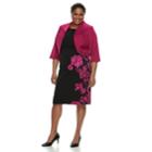 Plus Size Maya Brooke Floral Dress & Jacket Set, Women's, Size: 16 W, Blue