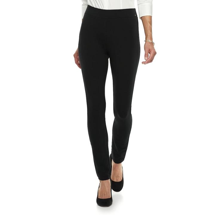 Women's Dana Buchman Everyday Casual Ankle Leggings, Size: Medium, Black