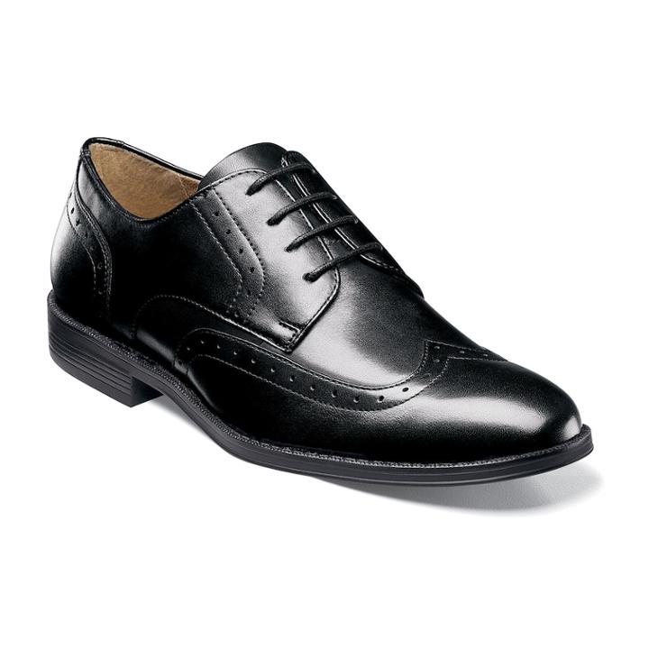 Nunn Bush Sherwood Men's Wingtip Dress Shoes, Size: Medium (13), Black