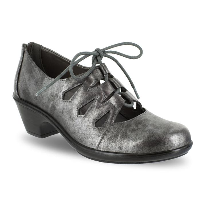 Easy Street Gildy Women's Ghillie Casual Shoes, Size: Medium (8), Silver