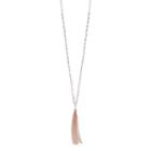Lc Lauren Conrad Long Beaded Link Tassel Necklace, Women's