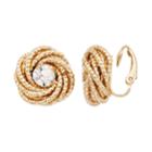 Dana Buchman Textured Knot Clip On Earrings, Women's, Gold