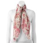 Women's Chaps Floral Square Scarf, Natural