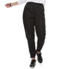 Juniors' So&reg; Zip-pocket Twill Low-rise Jogger Pants, Teens, Size: Medium, Black