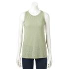 Women's Sonoma Goods For Life&trade; Solid Tank, Size: Small, Green