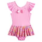 Girls 4-14 Jojo Siwa Pretty Bows Skirtall Dance Leotard, Size: Large, Pink